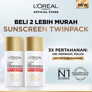 [PAKET HEMAT ISI 2] LOreal Paris UV Defender Invisible Fluid Sunscreen SPF50+ PA++++ Skincare 50ml (