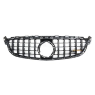 C63 modified GT front bumper Grille for Mercedes Benz C63 GTR chrome sliver grille 2019