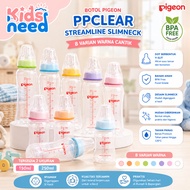 Pigeon PP Clear Streamline Bottle 150ml 250ml Botol Susu Pigeon Baby Milk Bottle Ready 8 Colors