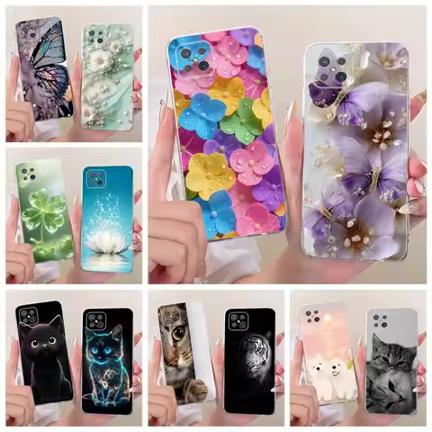 For Oppo Reno 4Z Reno4 Z 5G Case CPH2065 Luxury Flowers Butterfly Painted Cover Soft Silicone Case F