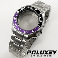 PALUXEY 42MM 007 NH35 SKX Watch Case Black Purple GMT Bezel With Bracelet S Crown For NH34 NH35 NH36