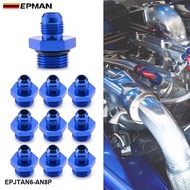 EPMAN 10PCS AN6 Flare Male To AN8 O Ring Boss Adapter AN Fitting ORB Fuel Hose Line Fittings EPJTAN6