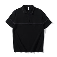 Summer Korean Splicing Polo Shirt Summer Casual Men'S Shirt Loose Polo T Shirt For Men