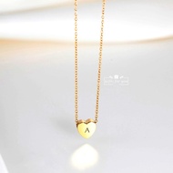 G4U❤N27   3D Heart Pendant Necklace Heart Necklace for women girls Initial  Letter Tiny Heart  Neckl