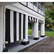Wooden Outdoor Blinds 6 Feet ( Width ) x 3’/4'/5'/6'/7'/8'/9'/10 Feet ( High ) 100% Kayu Meranti