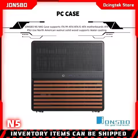 JONSBO N5 NAS Case supports ITX/M-ATX/ATX/E-ATX motherboards ATX PSU Use North American walnut solid