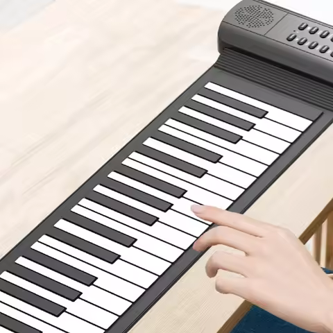 Roll Up Piano with Built in Speaker 16 Tones 6 Demos Supports Recording Sustain Headphone Jack Silen