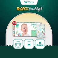 Offspring Fashion Baby Diapers Tape M (336pcs) [8 Packs]