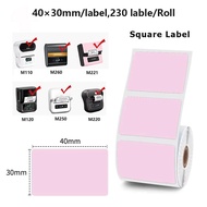 1Rolls 40x30mm White Multicolor Thermal Labels, Compatible With Phomemo M200/M210/M110/M120/M108/P50