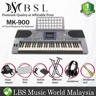 BSL MK-900 61 Key USB Touch Response Electronic Music Piano Keyboard with Headphone and Stand (MK900)
