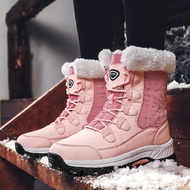 Snow Boots Winter Thermal Cotton Shoes Waterproof High-Top Hiking Shoes Snow Boots Waterproof High-T