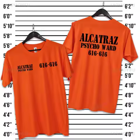 Alcatraz Psycho Ward 616 616 Halloween Graphic T Shirts A Clockwork Orange Woman Man Full-length Nov