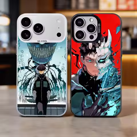 Kaiju No.8 Monster Colorful Silver Back Phone Case For IPhone 17 16 15 14 13 12 11 Plus Pro Max Plus