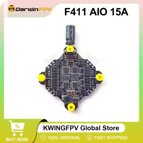 DarwinFPV F411 15A AIO 1-3S Ultralight/Whoop Flight Controller F4 15A OSD BEC BL_S 1-3S 4In1 ESC for
