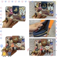 DAPHNE ID Card Bag, Short Style Little Bear Card Bag, Cute Multi Functional Square Integrated Coin B
