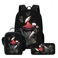 Hollow Knight Silksong Sticker Bag Backpack Meal Bag Pencil Bag Three-piece Hollow Knight Silksong