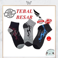 ️ ️ 3 Pair Thick Sock Stoking Tebal Bawah Kerja Cotton Sport SSK 21306