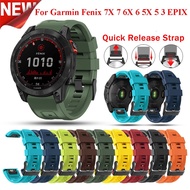 [HOT JUXXKWIHGWH 514] 22 26มม. Quickfit สายนาฬิกาสำหรับ Garmin Fenix 6X 7X 5X 3 3HR สายรัดข้อมือซิลิโคนสำหรับ Fenix 6 5 Fenix 7 5 Plus 935 945นาฬิกา