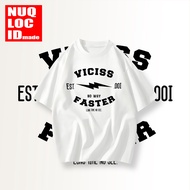 🔥 T-Shirt VICISS FASTER Retro Street - Desain Grafiti & Simbol Kilat Kekinian! Bahan Cotton Combed 2