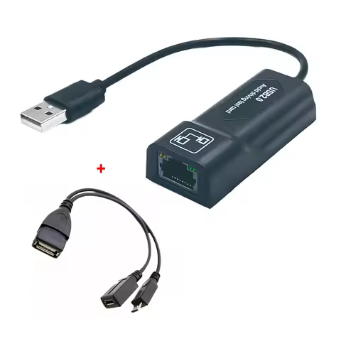 USB 2.0 To RJ45 Adapter With Micro USB Cable LAN Ethernet Connector OTG Adapter For AMAZON Fire Stic
