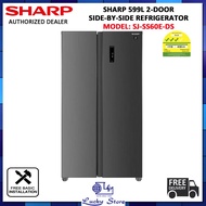 (BULKY) SHARP SJ-SS60E-DS 599L 2 DOOR REFRIGERATOR, JTECH INVERTER, EXPRESS FREEZER, 3 TICKS, 2 YEARS WARRANTY