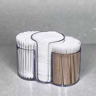3-In-1 Cotton Swab Storage Box, Bathroom Cotton Swab And Makeup Pad Organizer, Vanity Cotton Swab, M