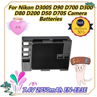 7.4V 2750mAh EN-EL3E For Nikon D300S D90 D700 D300 D80 D200 D50 D70S Camera Batteries