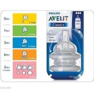 Philips Avent Teat CLASSIC Bottle Teat 2pcs Teat Avent Classic 2pcs Puting Botol Susu Avent Classic 