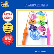 Jumbo fishing toy contains 8, magnetic fishing toy, sea animal fishing toy