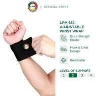 LPM Wrist Support 633 Elastic Wrist Strap with Extra Strength Adjustable Wrist Guard for Sports &amp; Gym