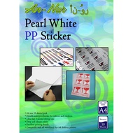 2x Packet A4  Pearl White Waterproof Inkjet PP Sticker Paper 140gsm (10pcs/pack)