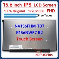 15.6" Laptop LCD Touch Screen NV156FHM T07 NV156FHM-T07 R156NWF7 R2 Display Matrix Panel Replacement
