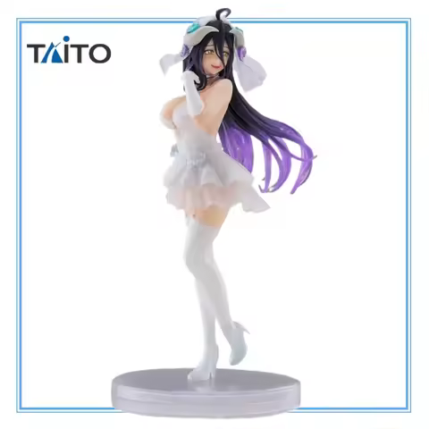 In Stock Original TAITO Overlord PVC18cm Albedo with Wedding Dress Series Anime Character Model Desk