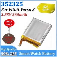 3.85V 260mAh 352325 Newly Upgraded Smart Watch Replacement Battery for Fitbit Versa 3 Digital Rechar