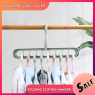🚀SG Stock🚀Clothes Magic Hanger New Fashion Multi-function Save Space Folding Drying Cloth Holder