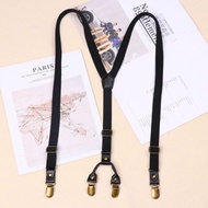 British Retro Elastic Suspenders Belt Character Unisex Y-Shaped Strong Anti-Slip Sling Shoulder Stra