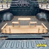 🚛SLK🚛 หิ้งพระ หิ้งวางพระติดผนังไม้สักแท้ สไตล์โมเดิร์น ขนาด 100*40 ซม งานไม่ได้ทำสี Buddha shelf