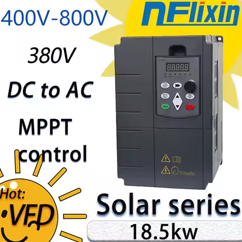 HOT! PV solar inverter DC to AC three-phase converter DC400V-800V 380v 18.5kw with MPPT Control sola