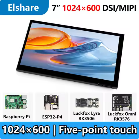 Raspberry Pi 7 inch DSI MIPI LCD 1024x600 TouchScreen Display 7inch For Luckfox Lyra RK3506/ESP32-P4