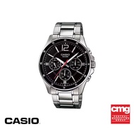 CASIO นาฬิกาข้อมือ CASIO รุ่น MTP-1374D-1AVDF วัสดุสเตนเลสสตีล สีดำ