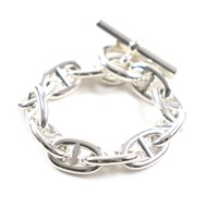 Excellent condition ▼ HERMES 2024 Chaine d'Ancre TGM 11-link bracelet, AG925 silver, 24AG047655, mad