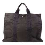 HERMES 帆布Herline GM銀扣手挽袋