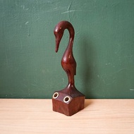 【北極二手雜貨】美國早期 鳥造型木雕筆座