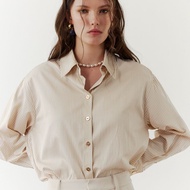 MAVE เสื้อ รุ่น Orchard shirt สี MochaNavyBeige