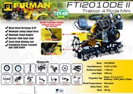 Mesin Traktor Mini 4 Roda FIRMAN FTI2010DE DIESEL 10HP / Mesin Traktor Bajak Sawah Kebun Kering Basa