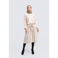 Hanna Dress Therema Rayon Cream Selena Hijab Clothing 081122
