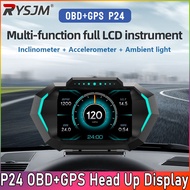 H024 OBD2 Speedometer Gauge Meter P24 HUD Water Temp Turbo For Toyota Perodua Myvi Old Viva Avanza O