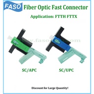 FASO 50Pcs SC APC UPC Fiber Optic Connector 0.3dB Field Assembly FTTH Optical Fiber Fast Connector