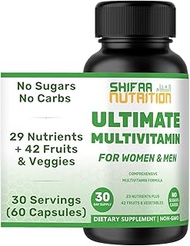 SHIFAA NUTRITION Ultimate Multivitamin for Women & Men by | Natural Superfood with 42 Fruits & Veget