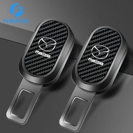 FFAOTIO Carbon Fiber Car Seat Belt Buckle Extender Car Interior Accessories For Mazda 3 6 5 CX3 2 RX7 CX5 CX8 RX8 CX9 Axela MX5